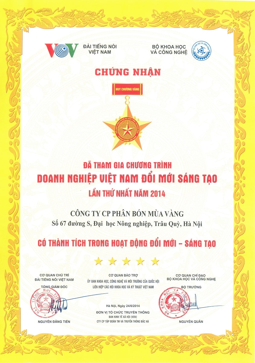 CÔNG TY CỔ PHẦN PHÂN BÓN MÙA VÀNG