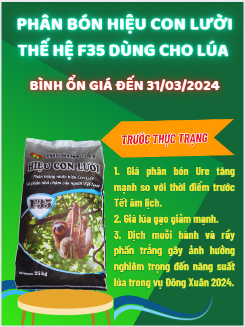 phân bón hiệu Con lười F35