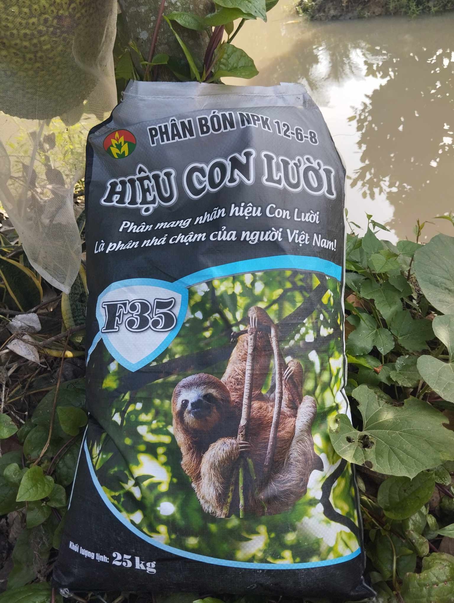 Phân bón hiệu Con Lười F35, mít