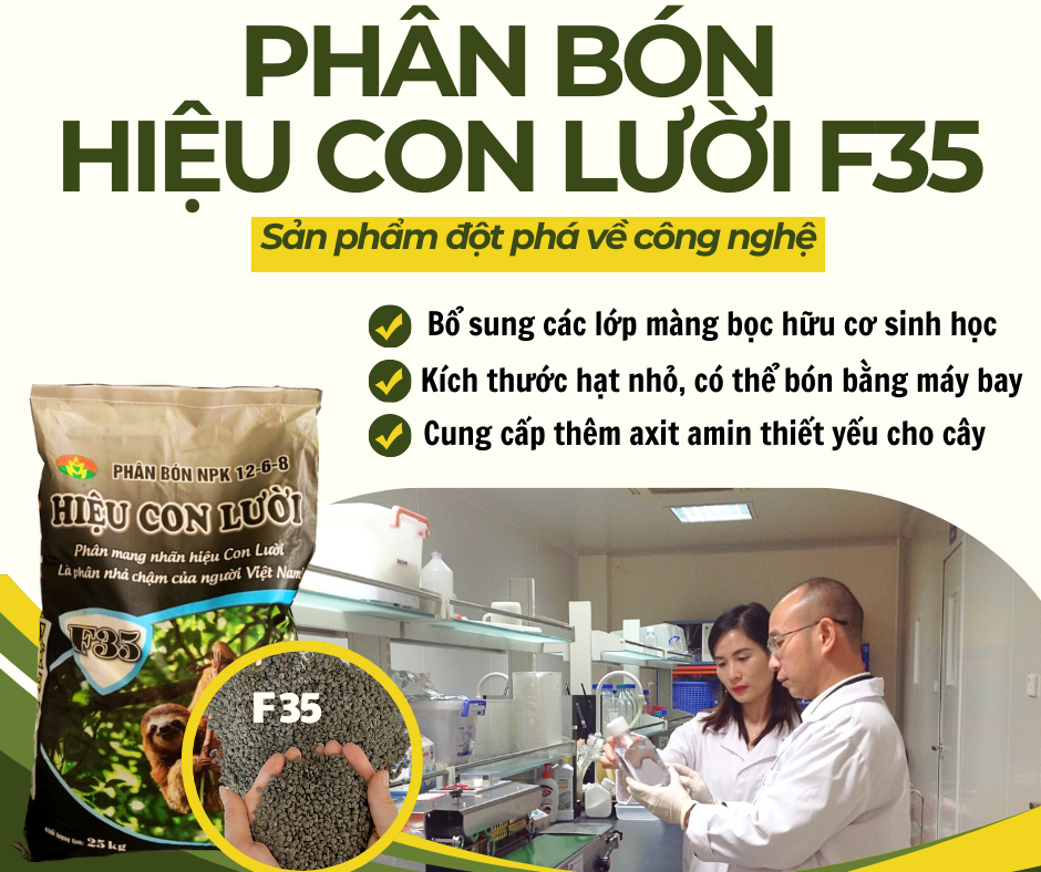 phân bón hiệu con lười, f35, 