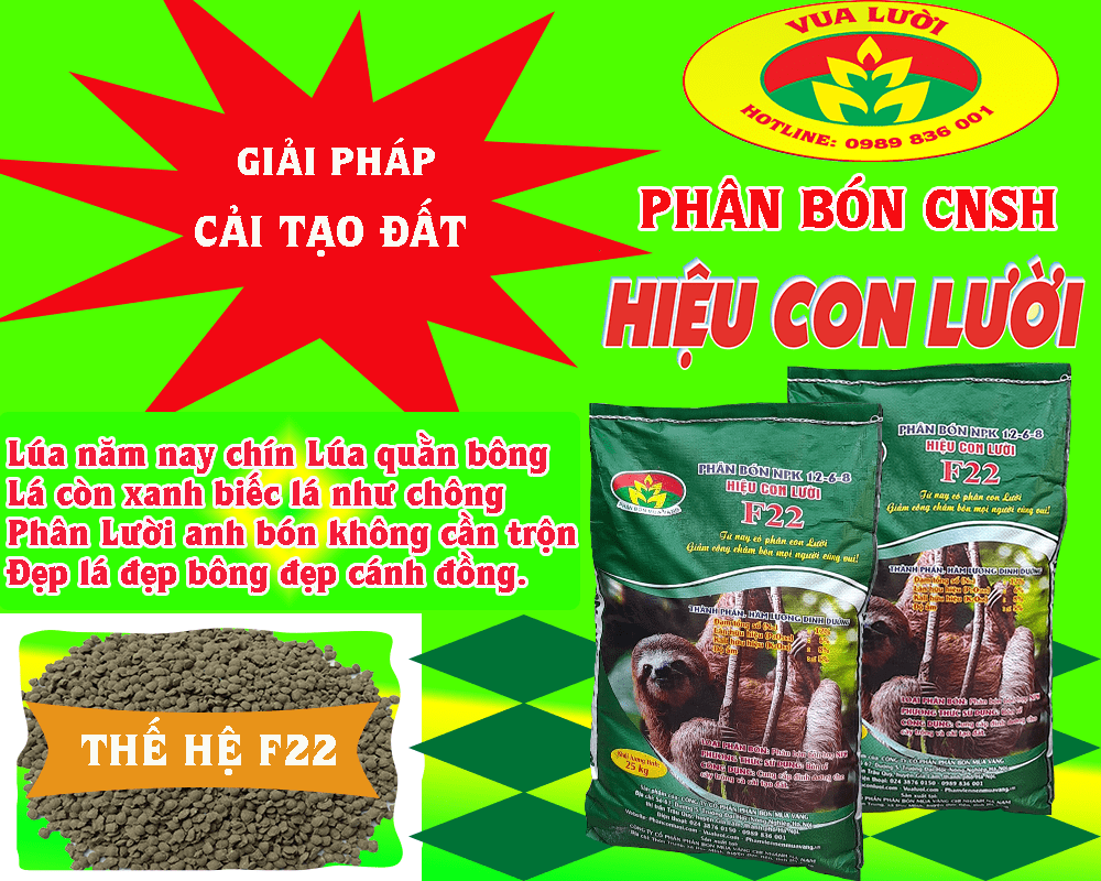 Phân bón hiệu Con Lười, lúa Om18