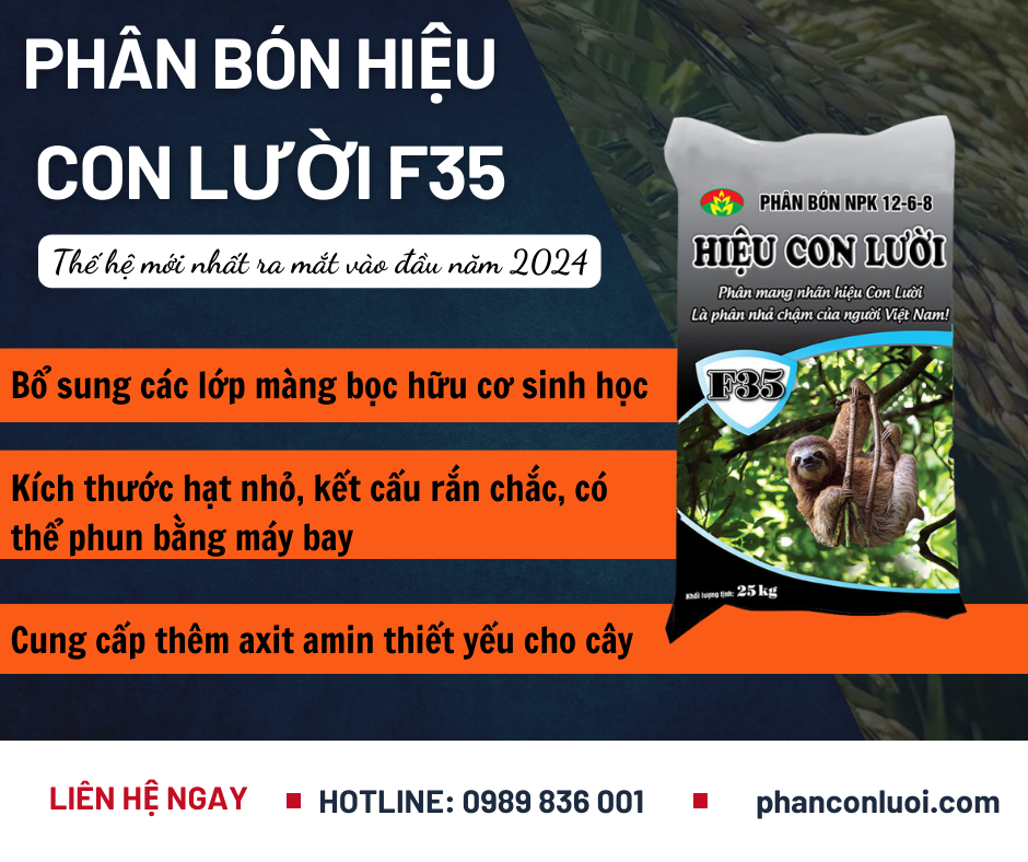 phân bón hiệu con lười, f35, 