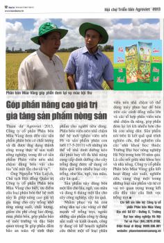 Phân bón hiệu Con Lười - giải pháp nâng cao giá trị Nông Sản Việt