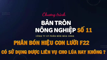 BÀN TRÒN NÔNG NGHIỆP SỐ 11: SỬ DỤNG PHÂN BÓN HIỆU CON LƯỜI CHO LÚA LIÊN VỤ ĐƯỢC KHÔNG?